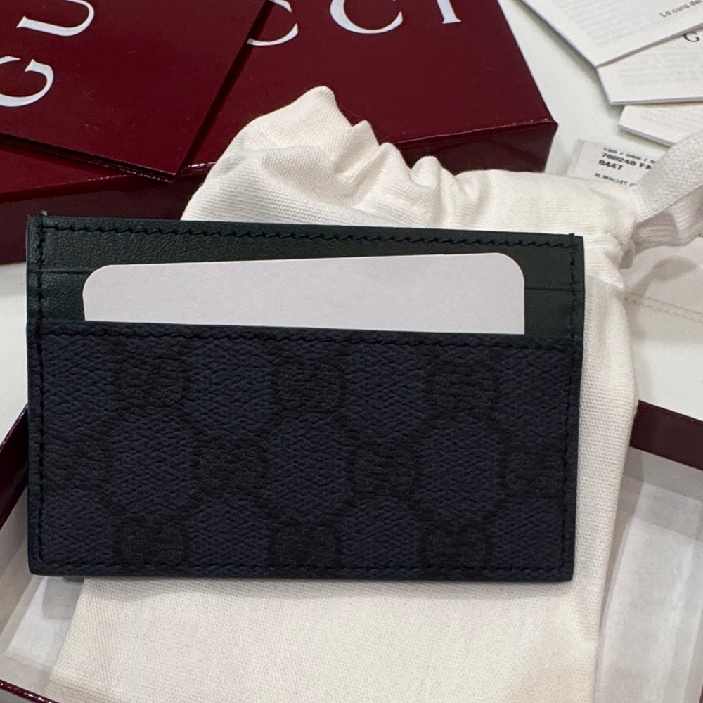 Gucci Green GG card case - NWT - Picture 6 of 10